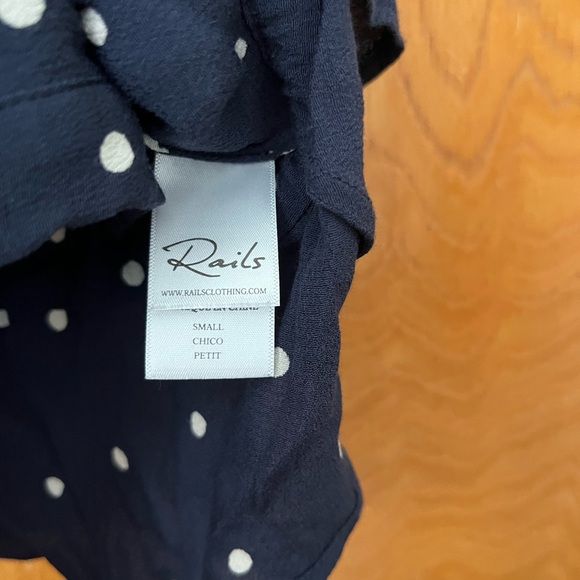 Rails Polk dot flutter sleeve button down S - Picture 5 of 7